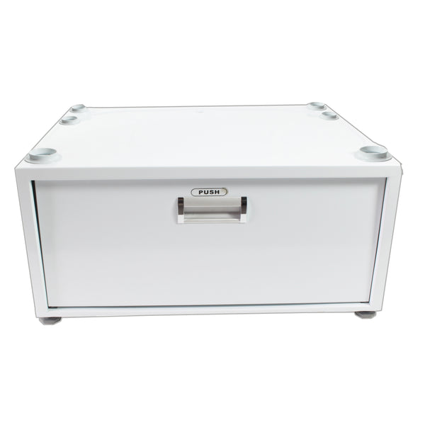 Equator Laundry Pedestal With Drawer In White