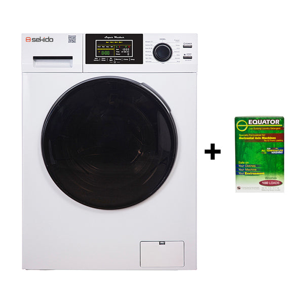 Sekido 1.6 Cu.Ft./15 Lbs White 110V Front Load Washer 15 Programs + Pet Cycle