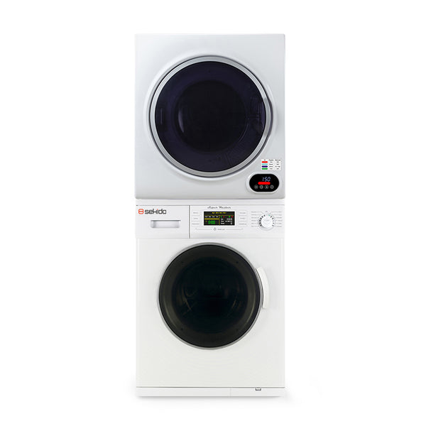 Sekido 13lbs White Super Washer + 3.5 cu. ft. White Compact Dryer