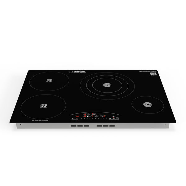 Equator 30" Electric Hybrid CERAMIC-INDUCTION 4 Burner Cooktop 9 Power 220V