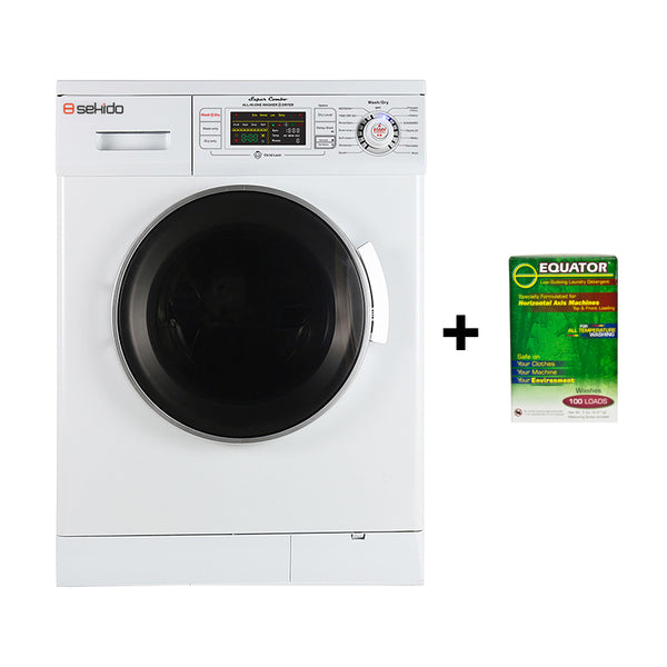 Sekido All-In-One Washer/Dryer 1.59 Cu.Ft. In White With 1 Pack Of Detergent (5lbs)