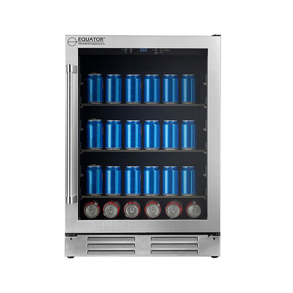 Équateur 4,76 Cu. pi. Réfrigérateur à boissons en acier inoxydable encastré/autoportant 