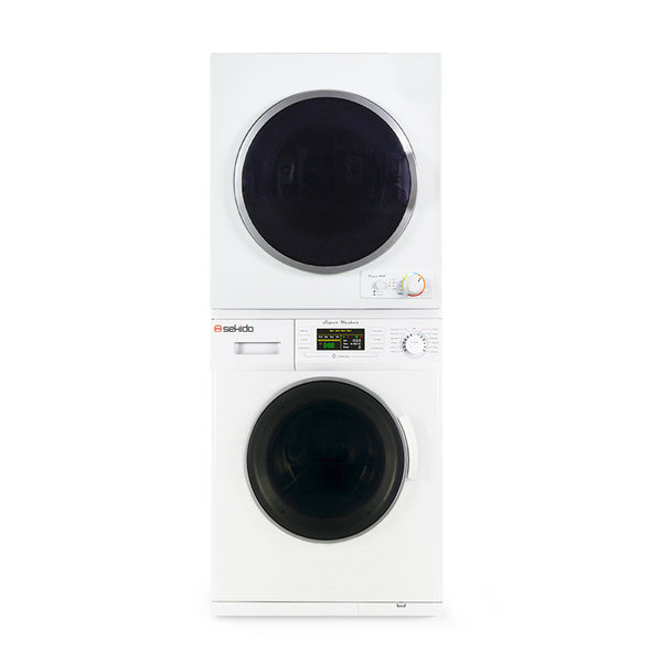 Sekido 13lbs White Super Washer + 13lbs/ 3.5 cu.ft White Compact Dryer
