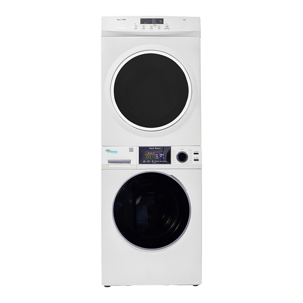 Arbreau 1.9 cu.ft. White Super Washer + 3.5 cu.ft White Compact Dryer